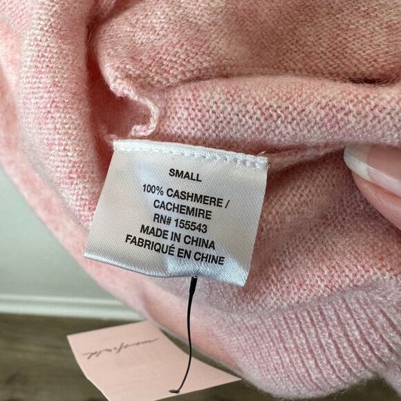 NWT Sablyn Peony Pink Rooney Shawl 100% Cashmere Open Front Sweater Vest S - Picture 7 of 12
